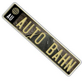 Custom Embossed European License Plate - 4 1/2"x20 1/2" (4 Color Process)